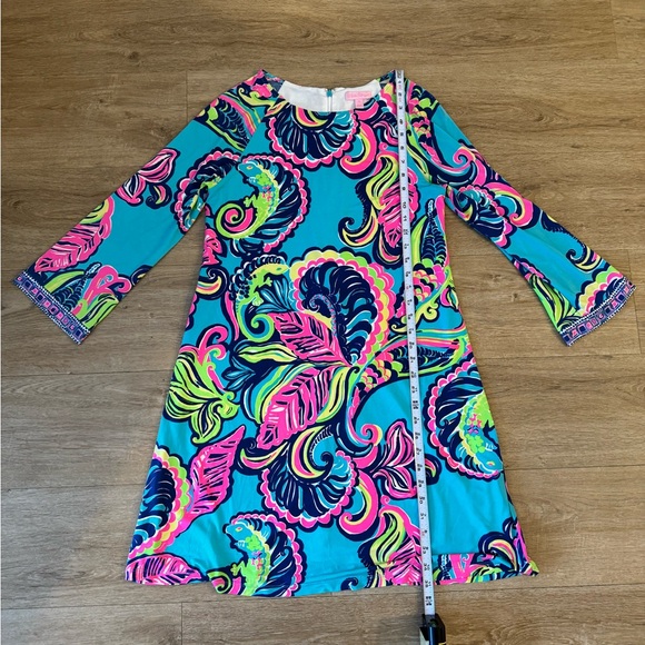 Lilly Pulitzer Bellavista Swing Dress Sea Blue Private Island Engineered - Picture 10 of 11